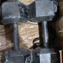 CAP 45 LB Cast Iron Hex Dumbbell Hand Weight - Pair | Black