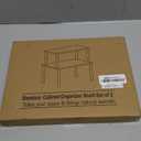 Cabinet Organizer Shelf(Set of 2),Kitchen Counter Shelves, Bamboo Stackable Expandable Spice Rack Countertop(Medium) (11.8"W, Natural)