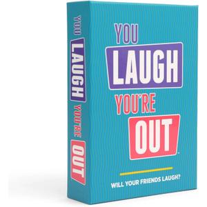 DSS Games You Laugh You're Out [Try Not to Laugh Family Card Game for Adults, Kids & Teens | White Elephant Gift for Adults | 125 Prompt Fun Cards for Family Game Nights & Parties Ages 14+]