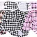 Avont 3 Pack Washable Female Dog Diapers, Reusable Period Diapers Cover for Girl Doggies Heat Cycle, Incontinence -Pink/Black/Brown Plaid(XL)