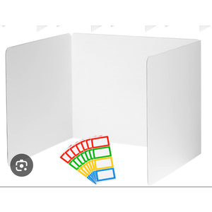 30 Pcs ,Desk Dividers Privacy Boards for Student Classroom Privacy Folders for Student Desks Study Carrels Reduces Distractions for School Tests, 14*17.3  inches(You are Awesome) color White