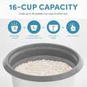 AROMA Rice Cooker, 8-Cup (Uncooked) / 16-Cup (Cooked), Pot-Style Rice Cooker and Soup Warmer with One-Touch Control, 4 Qt, White, ARC-368NG