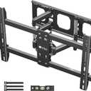 XINLEI Ultra Slim Full Motion TV Wall Mount for Most 37"-90" Flat/Curved TV, Swivel Tilt Bracket with Articulating 6 Arms, Support 120lbs, Max VESA 600x400mm, Fits 12/16" Wood Stud, MAUS02