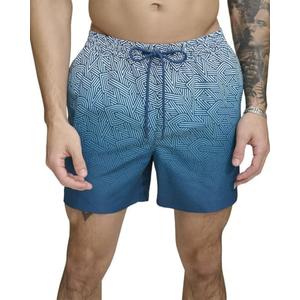 DKNY Men's Lightweight Quick Dry Volley UPF 40+ Protection Swim Trunk