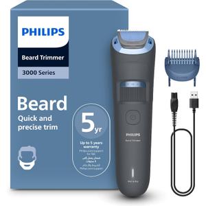 Philips Beard Trimmer 3000 Series BT3617/15, Cordless Beard and Stubble Trimmer
