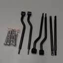Universal Motorcycle Saddlebag Side Support Bars Mounting Brackets Compatible for Harley Honda Yamaha Suzuki Kawasaki (Black)