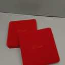 Nsmykhg Velvet Jewelry Box,2 Pack 7.5"x7.5" Pearl Necklace Gift Box Jewelry Set Box Empty Jewelry Box Jewelry Storage Holder,Jewelry Display Cases for Wedding, Anniversary, Travel - 2 Pcs (Red)