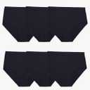 Fruit of the Loom womens Black Cotton Brief, 6 Pack, Size 6