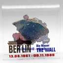 Original Piece of the Berlin Wall - Authentic Souvenir from the Real Wall in Germany Mounted in Acrylic Display (Large (4"X4"), Divided City)