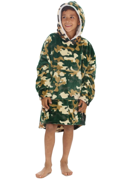 Kidtopia Blanket Hoodie Camo Hoodie One Size