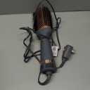 Hairitage Volumizing One Step Blow Dry Brush + Hair Dryer for Curling + Straightening - Ceramic Tourmaline Blowout Brush + Volumizer - Hair Styler for Smooth Shiny, Frizz-Free Styles - Matte Grey