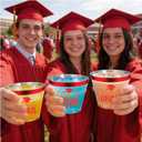 Graduation Cups 2026 Plastic Cups Disposable 9 Oz, 50 PCS Class of 2026 Decoration Cups Red and Gold Congrats Grad Party Cups, Elegant Drinkware for Grad Festivities Graduation Party Favors