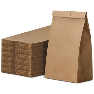 Culinware Kraft Paper Bags 2 Lb - Durable Brown Paper Bags for Snack, Sandwich, Pastries, Popcorn, Grocery and Party Favor Bulk Paper Bags 4.5 x 2.7 x 7.7 In - 500 Count