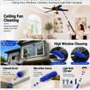 Ceiling Fan Cleaner Dusters with Telescoping Extension Pole Up to 20 Feet, 12 FT