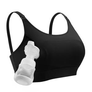 Momcozy Hands Free Pumping Bra, Adjustable Breast-Pumps Holding and Nursing Bra, Pumping & Nursing Bra in One Medium