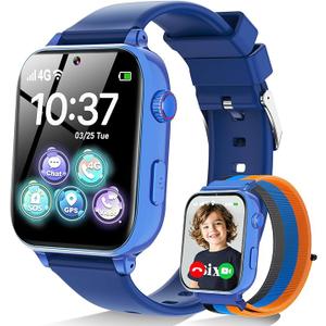 MOKAST Kids Smart Watch Toys for Boys Girls – Children Watch for Kids 412 Years Touch Screen Watches with 15 Games Video Camera Music Player Alarm School Mode Education Birthday Gifts (Navy)