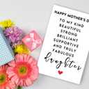 2 x Happy Mother's Day Card for Daughter, Daughter Mothers Day Gift from Mother, Heartfelt Mothers Day Card for Daughter (47)