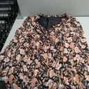 BLENCOT Womens Deep V Neck Floral Printed Dress Summer Short Sleeve Long Party Cocktail Dresses Black X-Large