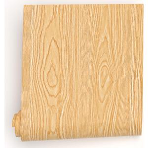 SOON AFTER Light Yellow Wood Peel and Stick Wallpaper, Size 23.6"x472"/Roll