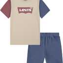 Levi's boys And Baby Graphic T-shirt and Shorts 2-piece Outfit Set (7)