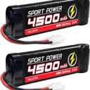Hilldow 8.4V 4500mAh NiMH Battery with TMY Connector RC Rechargeable Battery for RC Car Trucks RC Vehicles(2 Packs)