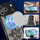 MOWIME Magnetic for iPhone 17 Pro Case, [Compatible with MagSafe] Cute Butterfly Pattern for Women Girls Shockproof Translucent Matte Protective Case for iPhone 17 Pro, Black