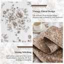 Oversized King Bedspreads 128x120 Extra Wide - Garden Floral Farmhouse Reversible California King Quilt Set Oversized, 3-Piece Lightweight Thin Comforter Coverlet Set, Cal King, Brown/White