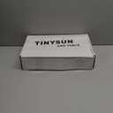 Tinysun Adjustable 2-Tier TV Tray Table, Folding Portable Couch Tray with No Assembly Required, Armrest Snack Table for Sofa Bed & Laptop Use, Multi-Surface Side Table for Living Room (Walnut)