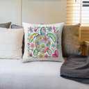 Summer Beach House Sea Turtle Floral Pillows Decorative Throw Pillows Covers 18x18 Decor,Sea Turtle Gifts (Color-3)