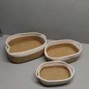 Small Storage Baskets for Organizing | Closet Organizer Bins | Shelf Toy Basket | Woven Rope Baskets | Cube Decorative Box | Shallow Basket | 13x8.5x5.1 | 3 Packs White Brown