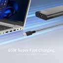 New Slim 65W USB C Laptop Charger Replacement for HP Laptop Charger Elitebook x360 Pavilion Spectre Chromebook Envy Elite x2 Computer Travel Type C Braided Cable Power Cord Ac Adapter