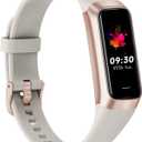 Fitness Tracker, Activity Trackers with 24/7 Heart Rate, Blood Oxygen Blood Pressure Sleep Monitor, Step Counter with 1.1" AMOLED Touch Color Screen, Calorie Pedometer Health Smart Watch for Women Men (cream-coloured)