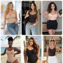POSESHE Women's Seamless Shapewear Bodysuit Tummy Control Body Shaper Waist Snatching Body Suit (XL)