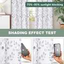 MYSKY HOME Curtains 95 inch Long for Living Room Patio Dining Room Thermal Insulated Darkening Soft Curtains Leaf Pattern Grommet Drapes for Home, 52''W x 95''L in, Grey, 2 Panels