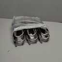 4 Pack 6-Tier Space Saving Pant Hangers, Anti-Slip, Lightweight, Stainless Steel, Black, 6 Pairs Jeans Hangers