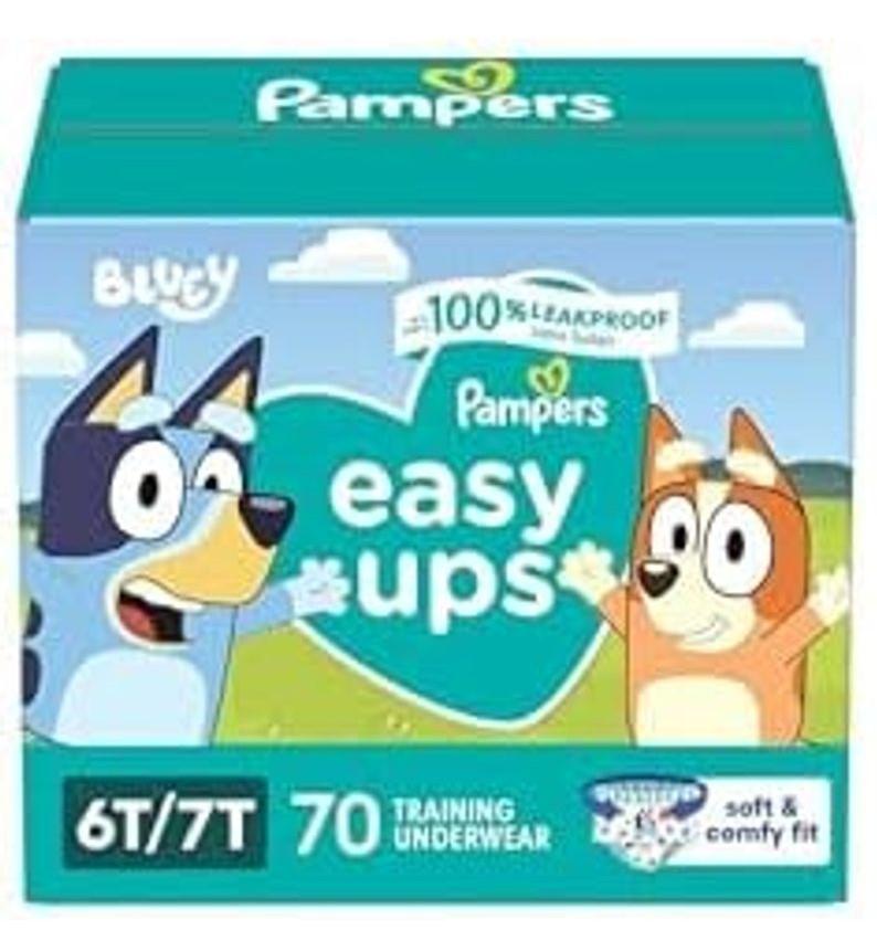 Pampers Training Pants - Easy Ups Boys & Girls Bluey - Size 6T-7T, 70 Count, Children's Potty Underwear