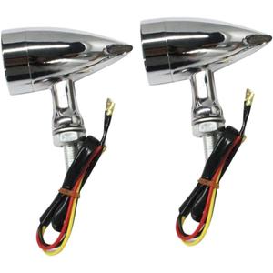 Alipis 1 Pair Motorbike Led Modified Light Retro Indicator Turn Signals Easy Install for Motorcycle Accessory