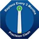 4 Count Cross Clean Replacement Heads Compatible with Oral B for Deep Clean, Brush Heads Compatible with Oral B Braun Pro 1000/500/Genius x Electric Toothbrush Heads (White)