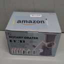 Cambom Rotary Cheese Grater Hand Crank Cheese Shredder for Fresh Cheese, Vegetable, Nuts, Non-slip Suction Base,Five Blades, Deep Blue