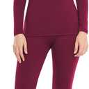 WEERTI Thermal Underwear for Women Long Johns with Fleece Lined Base Layer Women Cold Weather Top Bottom (Large, Red)