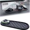 Multifunction Car Anti-Slip Mat Auto Phone Holder, Rotatable Anti Skid Car Dashboard Pad with Temporary Parking Numbe, Universal Anti-Slip Pad