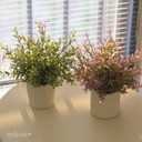 3 Pack Small Fake Plants in Farmhouse Pulp Pot, Artificial Plants Indoor for Home Decor, Small Faux Plants Indoor for House Bathroom Kitchen Office Shelf Counter Desk Table Room Decor