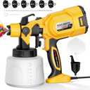1000W High Power Paint Sprayer, HVLP Electric Spray Paint Gun with 6 Brass Nozzles & 3 Patterns, 1400ml Large Container, 1200ml/Min High Flow for House Painting, Cabinets, Furniture, Fence & DIY