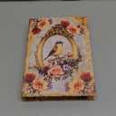 Vintage Faux Book Decorative Storage Boxes Hidden Safe Box Floral Bird Fake Book Box Decorative Books Boxes Wooden Hollow Trinket Photo Remote Coffee Table Books Boxs for Shelf Home Decor