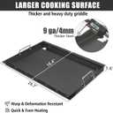 SafBbcue Full Size Griddle Inserts for Dyna Glo Grill Replacment Parts DGF510SSP DGF510SBP Flat Top Griddle for Backyard Grill Parts BY13-101-001-13 BY14-101-001-04, Carbon Steel