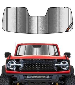 Pigenius Windshield Sunshade for Ford Bronco 2021-2026 - Metallic