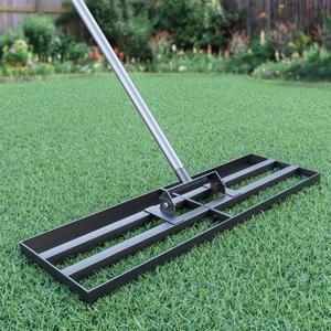 Lawn Leveling Rake 30"x10" with 78" Adjustable Stainless Steel Extened Handle,Heavy-Duty Leveling Tool for Garden, Yard & Landscaping