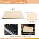 24'' Extra Large Pizza Stone Baking Stone Cordierite Bread Stone for Oven Grill, Cooking Stone for Grill Rectangular, Thermal Shock Resistant, Ideal for Baking Different Sizes of Pizzas or Bread, 24" x 17 3/4"
