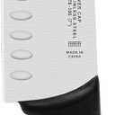 HENCKELS Silvercap Razor-Sharp Hollow Edge Santoku Knife 7-inch, German Engineered Informed by 100+ Years of Mastery, Black/Stainless Steel