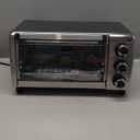 BLACK+DECKER 4-Slice Toaster Oven, Even Toast, 4 Cooking Functions Bake, Broil, Toast and Keep Warm, Removable Crumb Tray, Timer